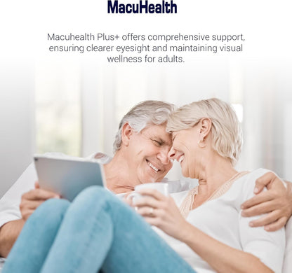 Macuhealth Plus+ Eye Vitamins Supplement for Adults - 90 Day Supply with Lutein, Zeaxanthin, and Meso-Zeaxanthin - Unflavored, Vitamin for Eyes